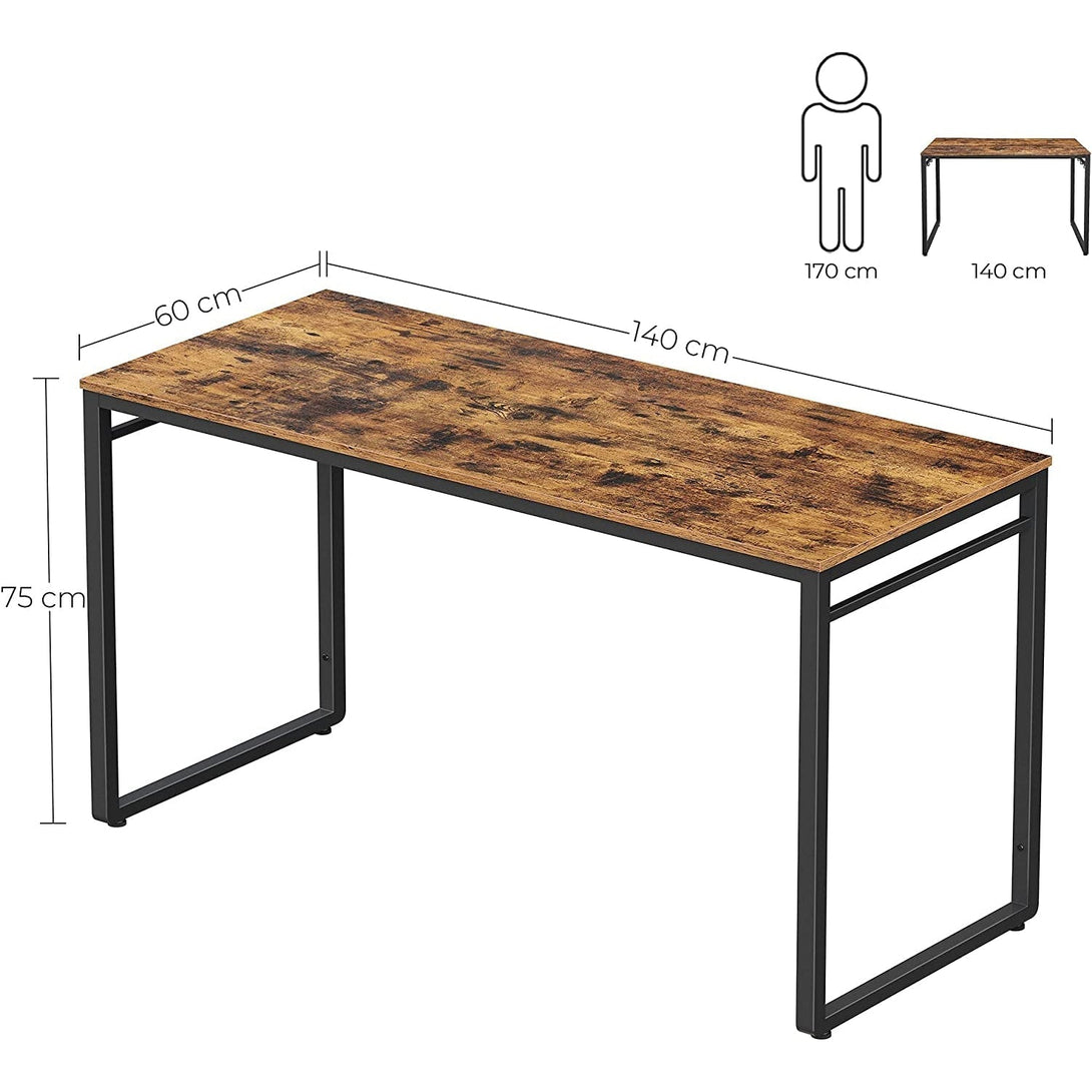 Písací stôl, kancelársky stôl s 8 háčikmi, 140 x 60 x 75 cm-Vashome.sk