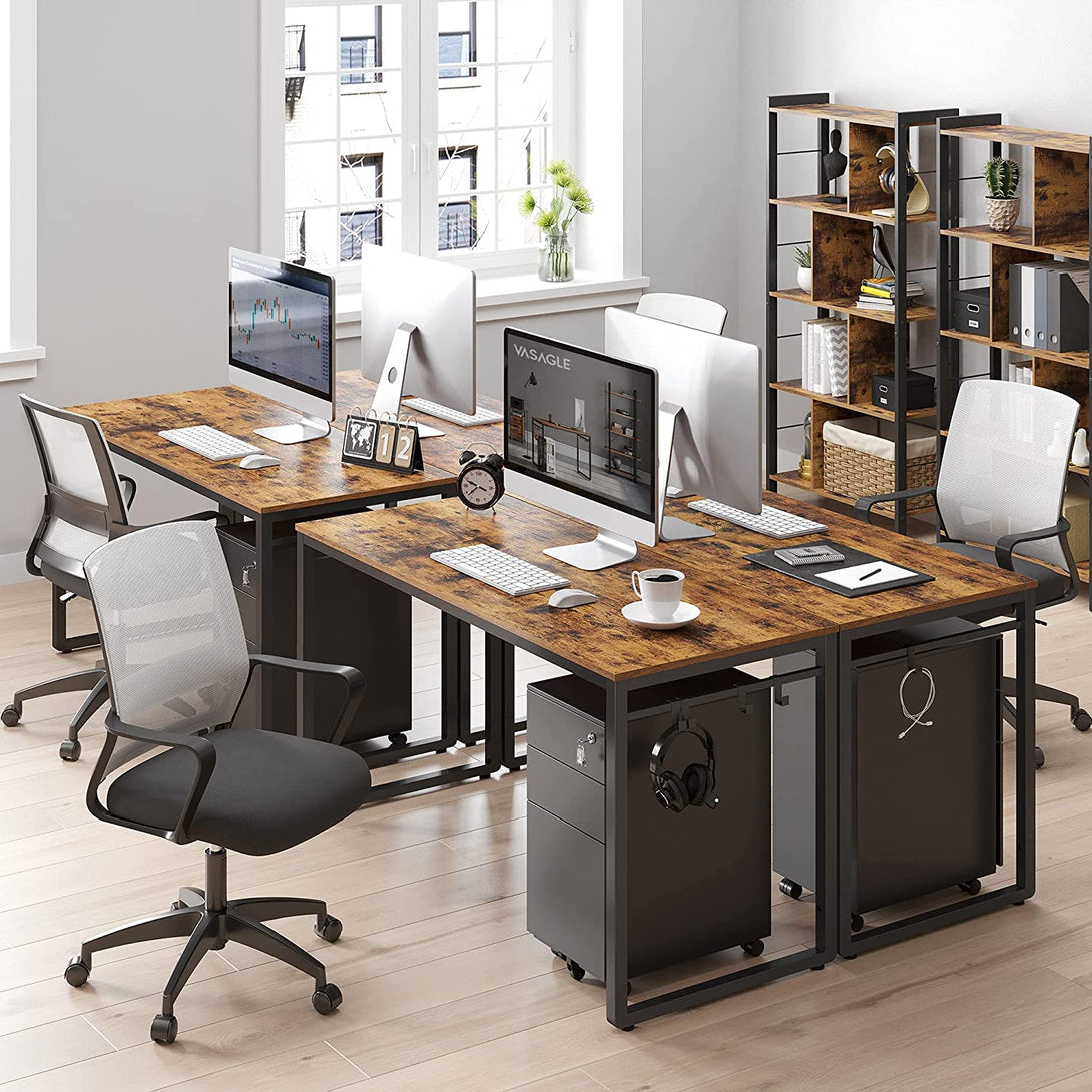 Počítačový stôl, kancelársky stôl s 8 háčikmi, 120 x 60 x 75 cm-Vashome.sk
