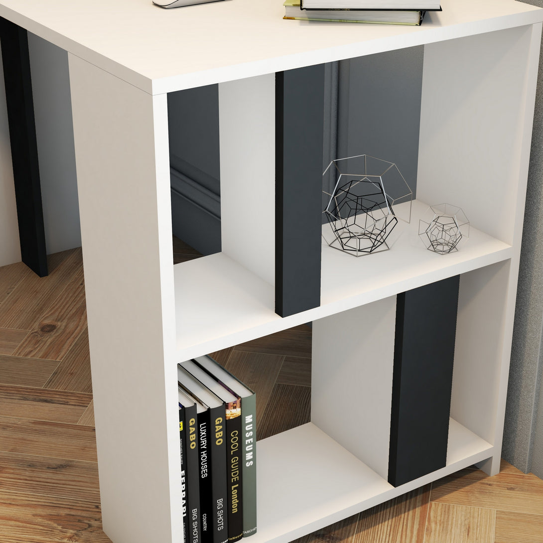 Íróasztal Lima - White, Anthracite-Vashome.sk