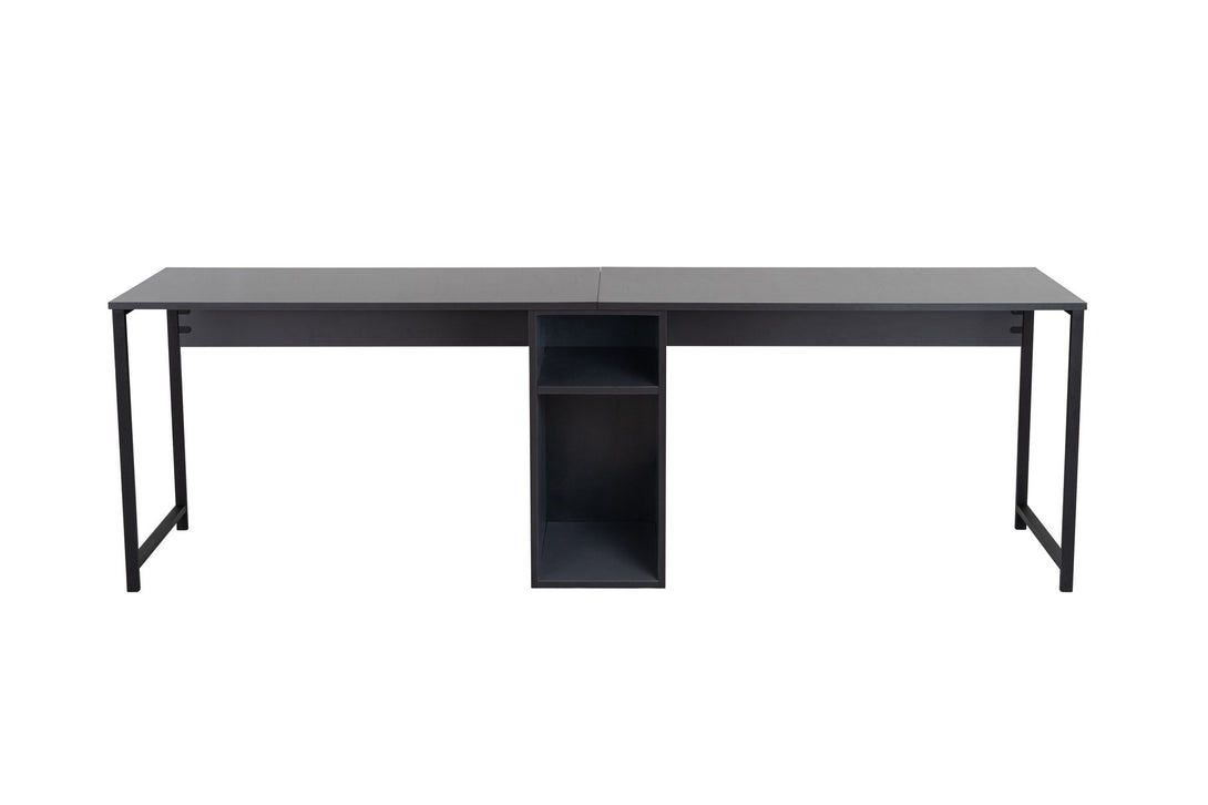 Íróasztal Twin Study Desk - Anthracite, Black-Vashome.sk