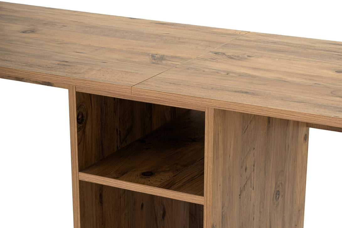 Íróasztal Twin Study Desk - Atlantic Pine, Black-Vashome.sk