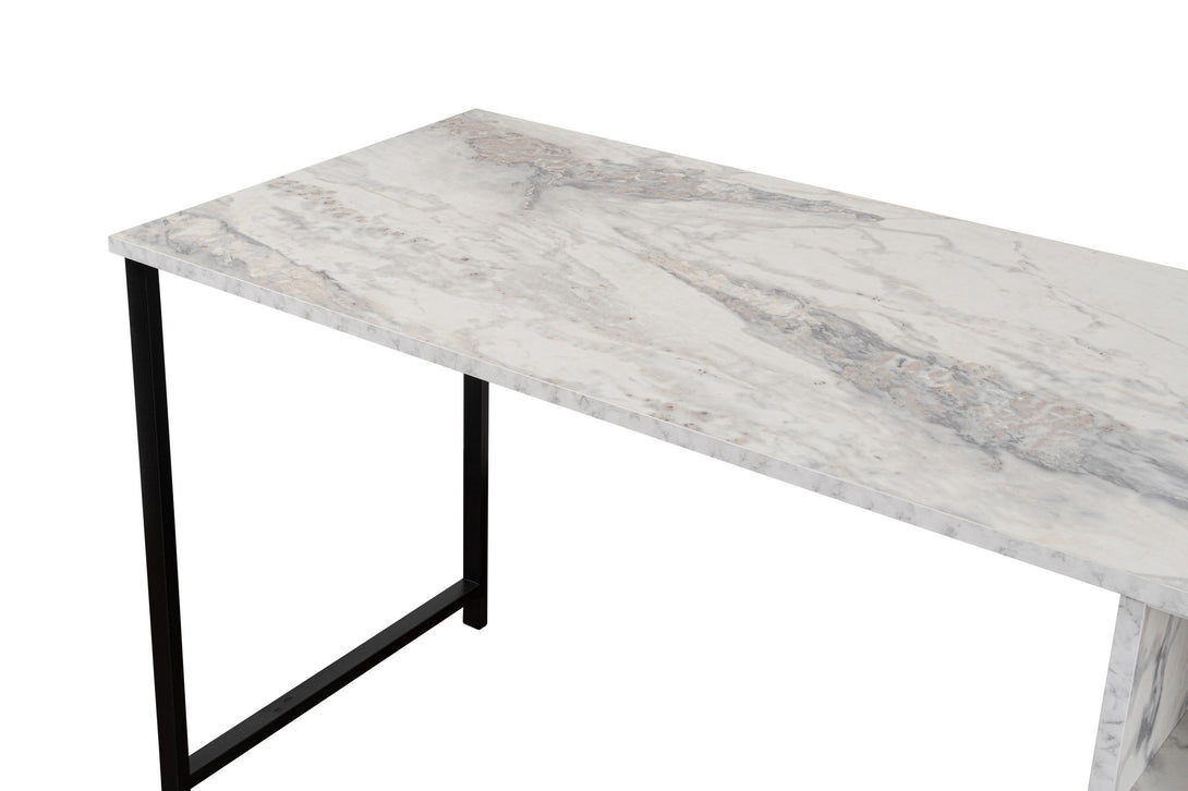 Íróasztal Twin Study Desk - Freesia Marble, Black-Vashome.sk