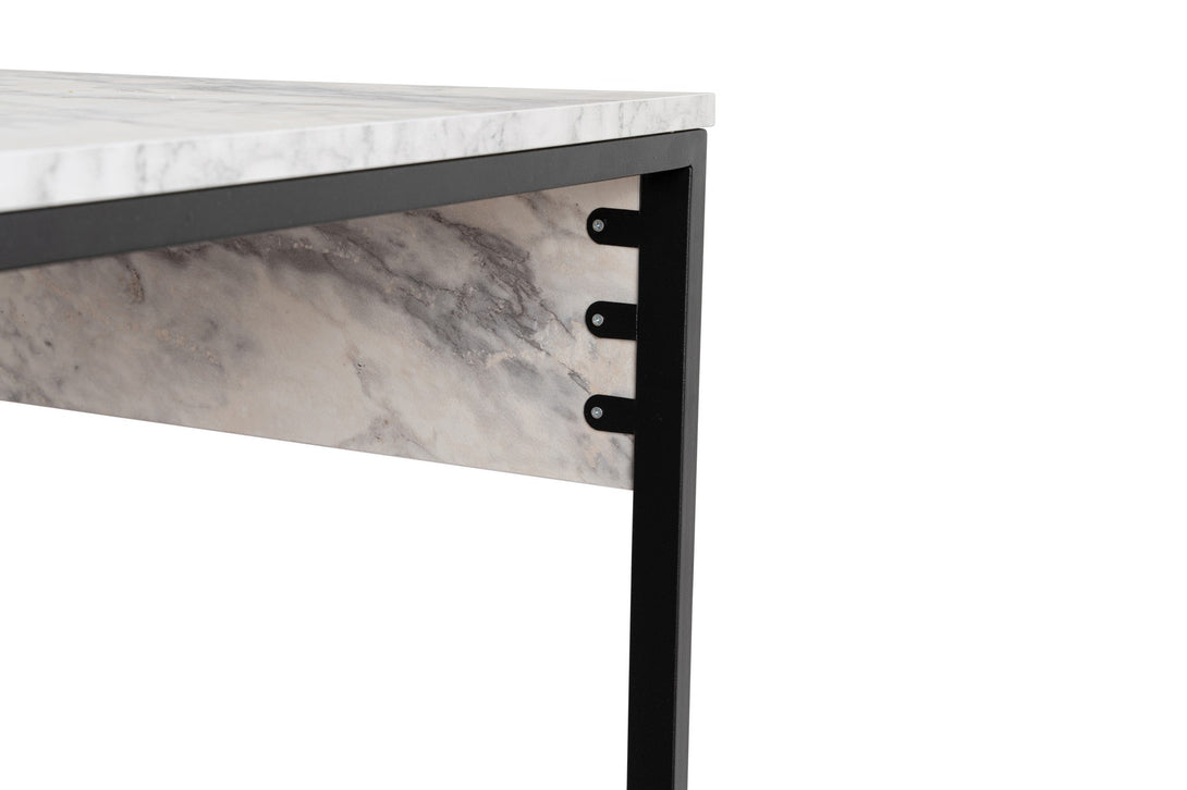 Íróasztal Twin Study Desk - Freesia Marble, Black-Vashome.sk