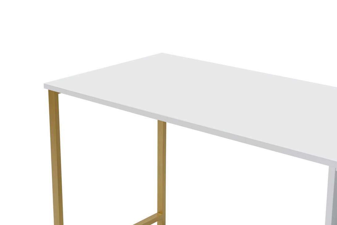 Íróasztal Twin Study Desk - White, Gold-Vashome.sk