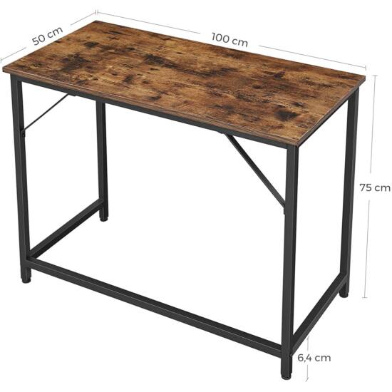 Písací tôl, PC stôl, malý kancelársky stôl, 100 x 50 x 75 cm-Vashome.sk