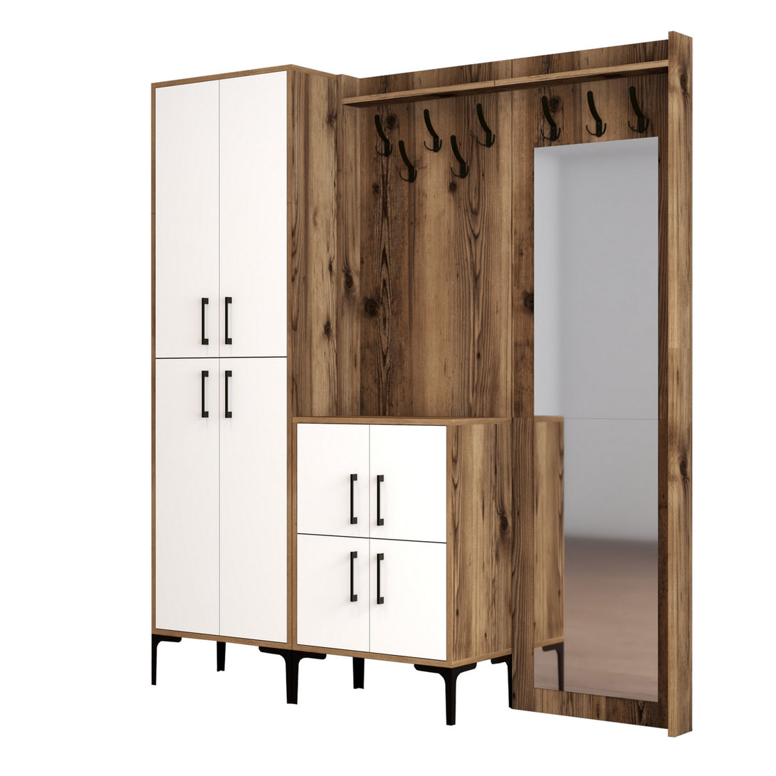Predsieňová stena Berlin ABC - Walnut, White-Vashome.sk