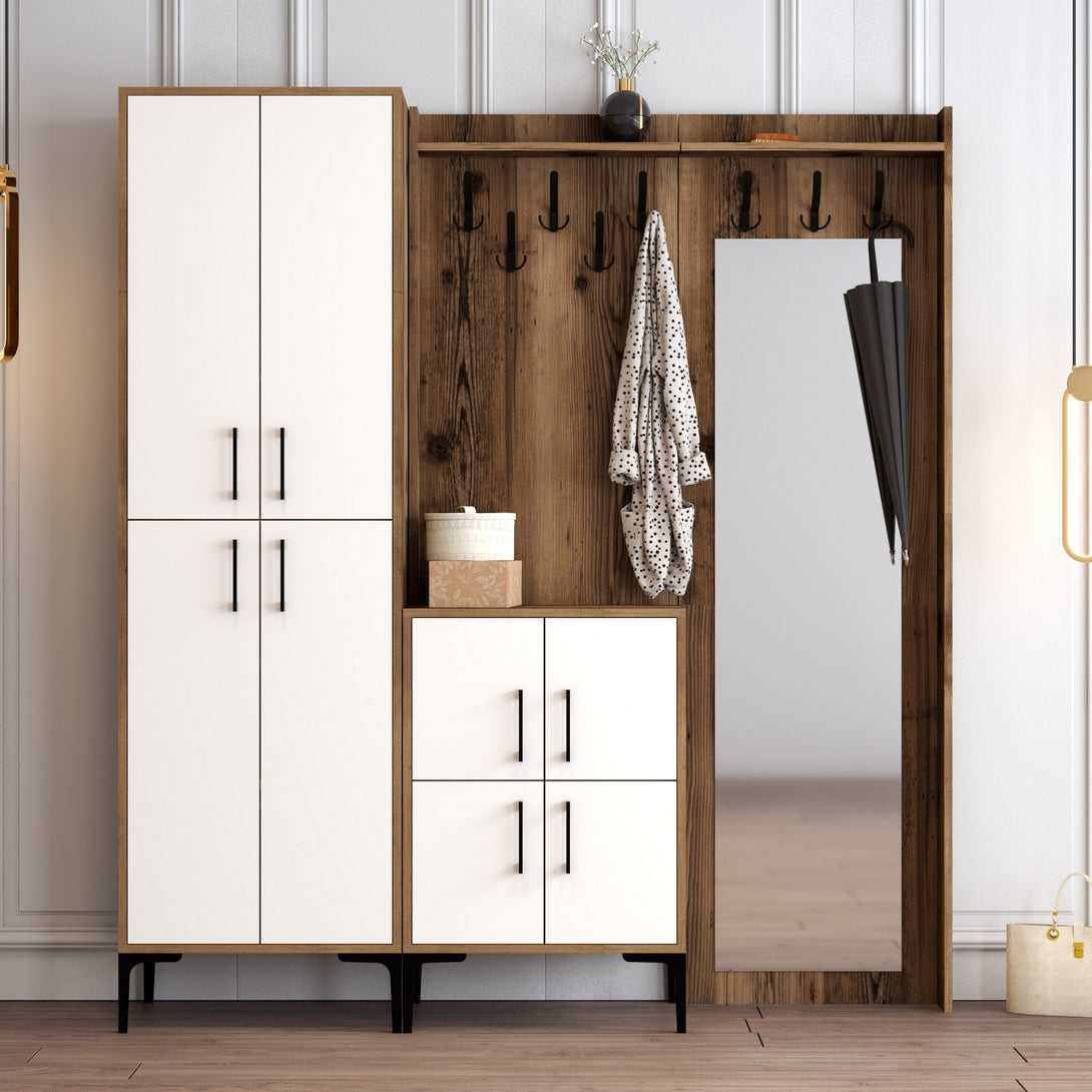 Predsieňová stena Berlin ABC - Walnut, White-Vashome.sk