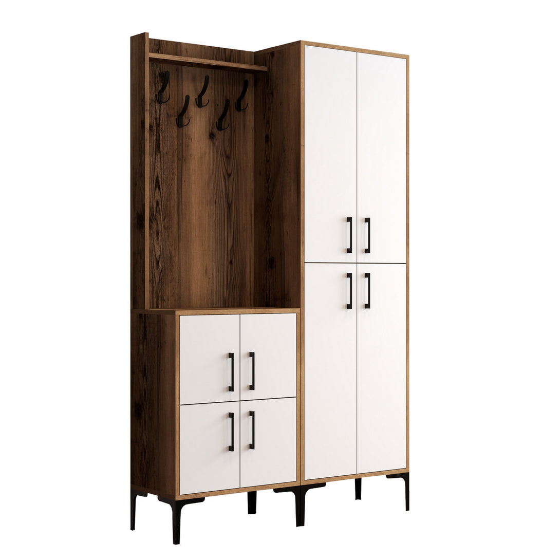 Predsieňová stena Berlin BA - Walnut, White-Vashome.sk