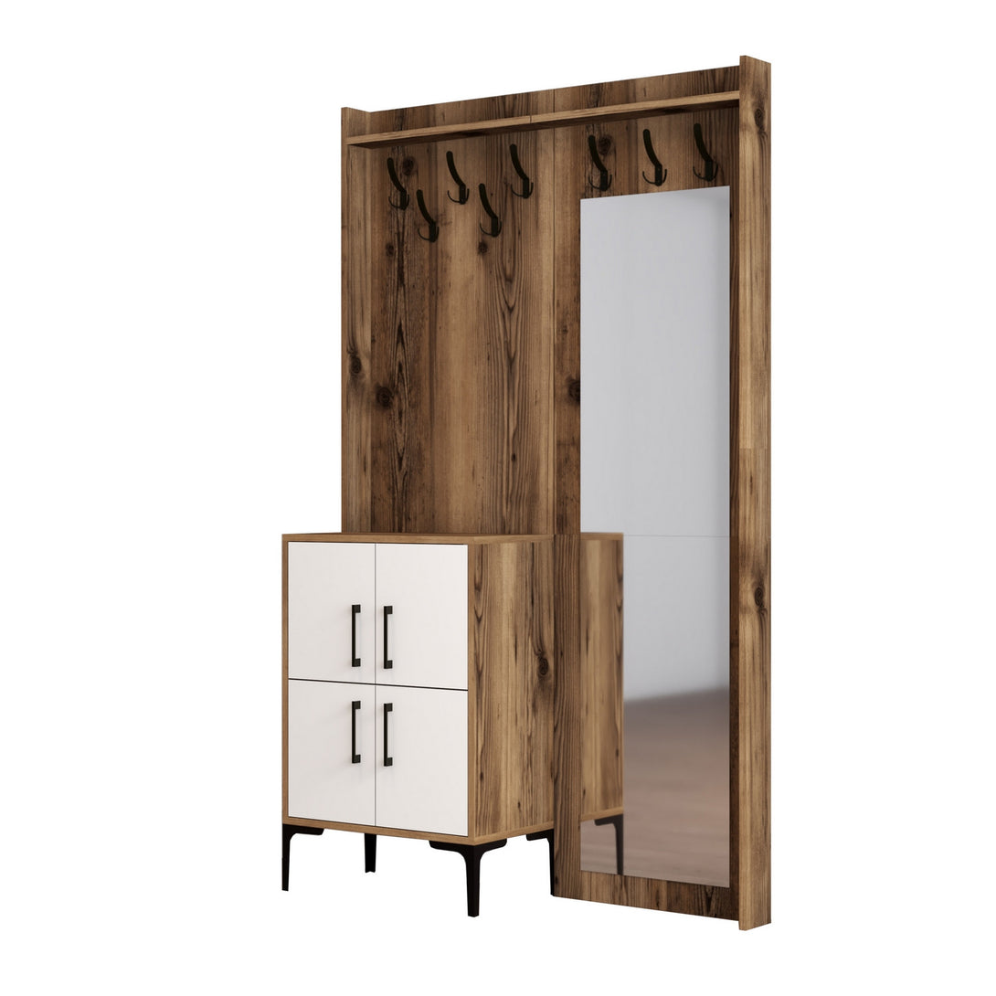 Predsieňová stena Berlin BC - Walnut, White-Vashome.sk