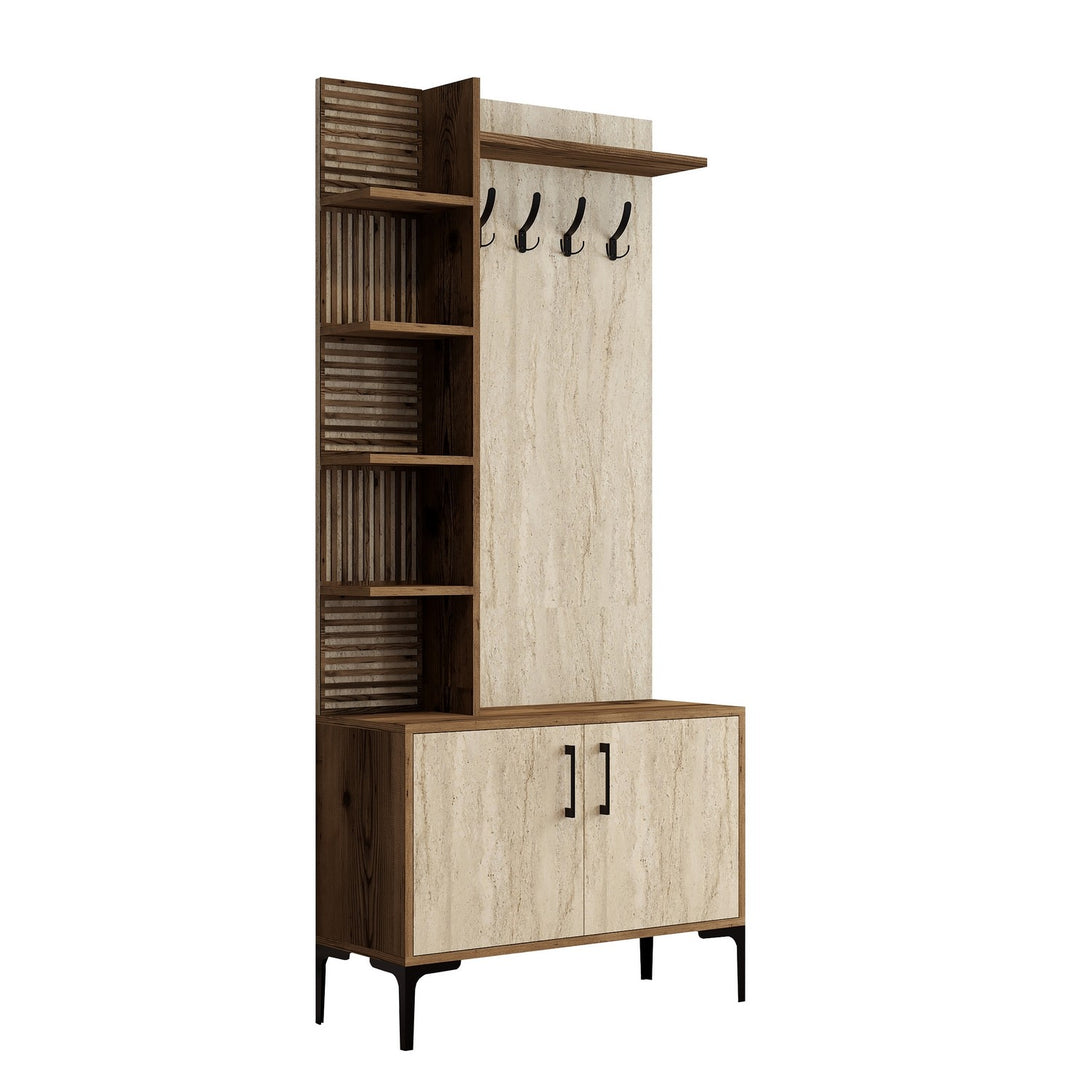 Predsieňová stena Viyana D - Walnut, Travertine-Vashome.sk