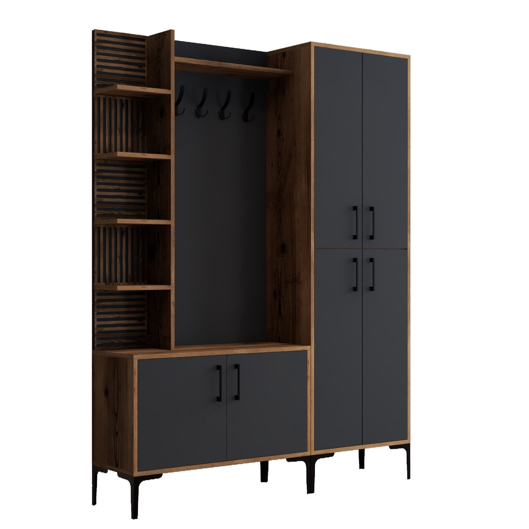 Predsieňová stena Viyana DA - Walnut, Anthracite-Vashome.sk