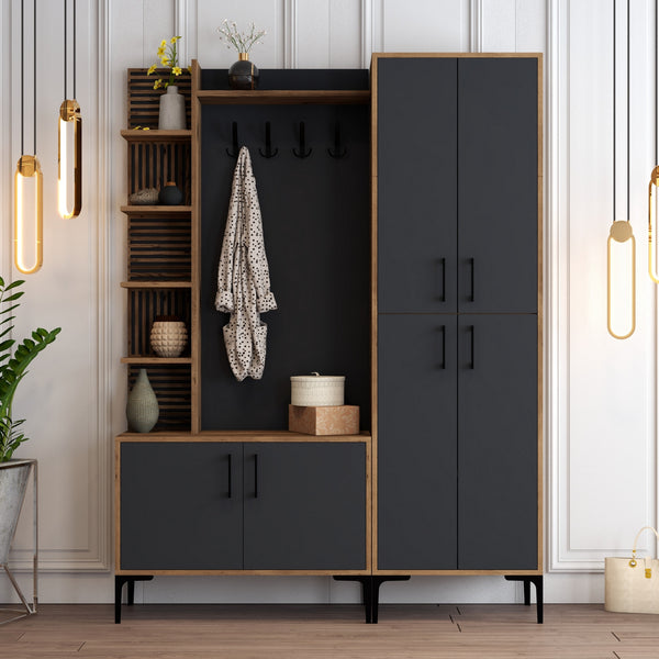 Predsieňová stena Viyana DA - Walnut, Anthracite-Vashome.sk