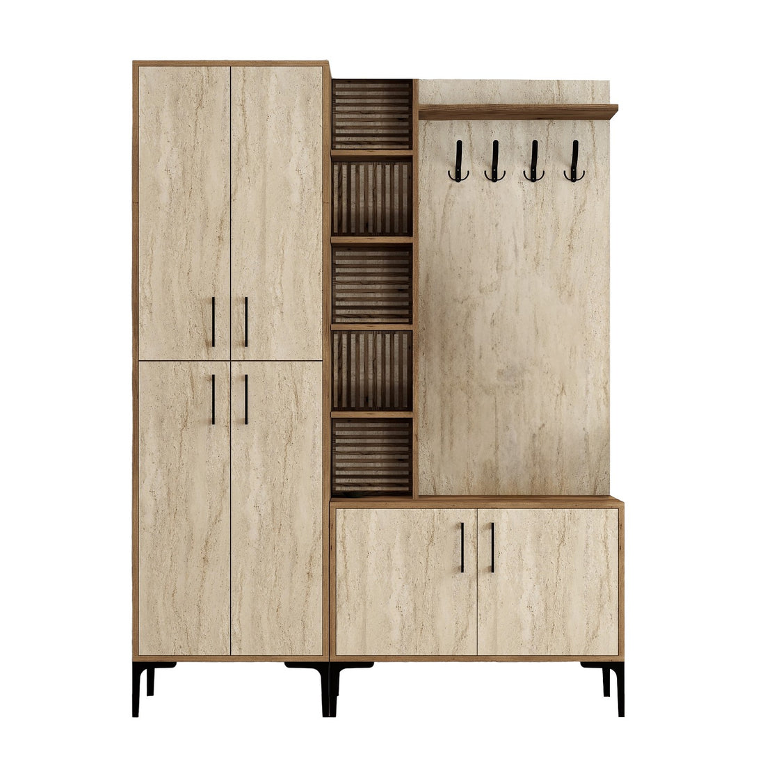 Predsieňová stena Viyana Da - Walnut, Travertine-Vashome.sk