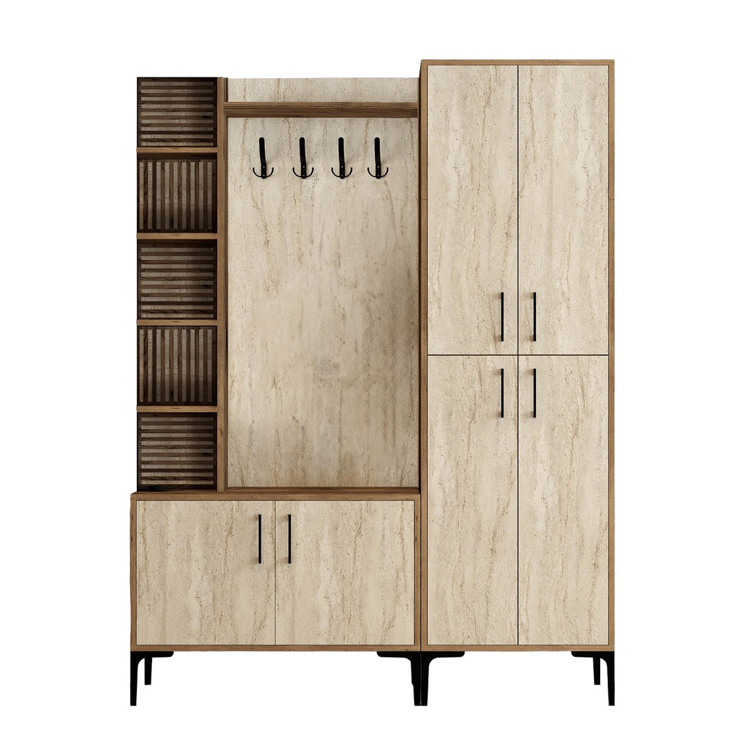 Predsieňová stena Viyana Da - Walnut, Travertine-Vashome.sk