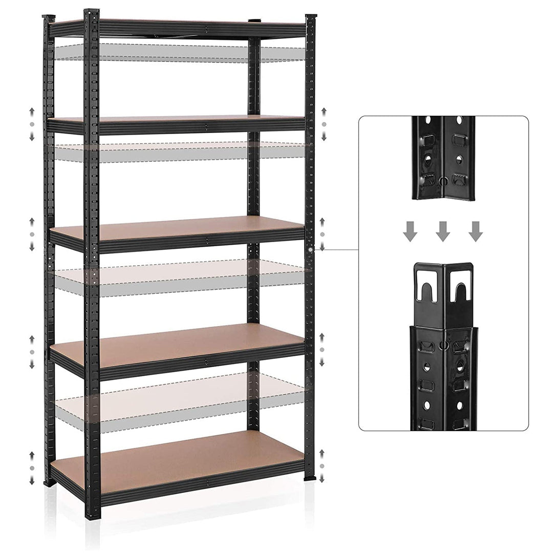 SONGMICS 5-úrovňová polica pre vysoké zaťaženie, 200 x 100 x 50 cm, max. nosnosť 875 kg (175 kg / polica)-Vashome.sk