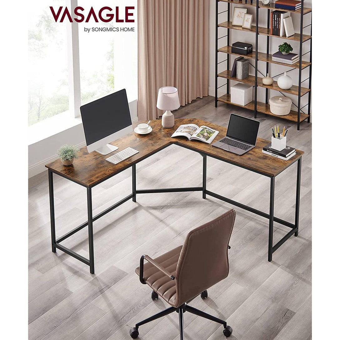 VASAGLE Rohový písací stôl v tvare L, kancelársky stôl 149 x 149 x 75 cm-Vashome.sk