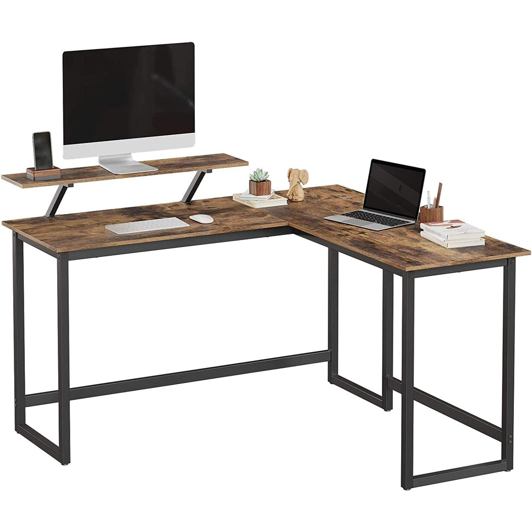 Rohový stôl, počítačový stôl v tvare L, 140 x 130 x 76 cm-Vashome.sk