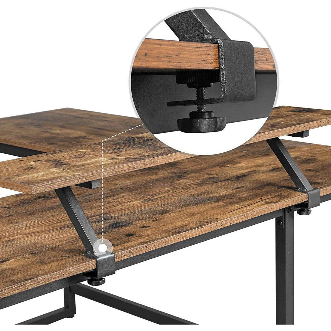 Rohový stôl, počítačový stôl v tvare L, 140 x 130 x 76 cm-Vashome.sk