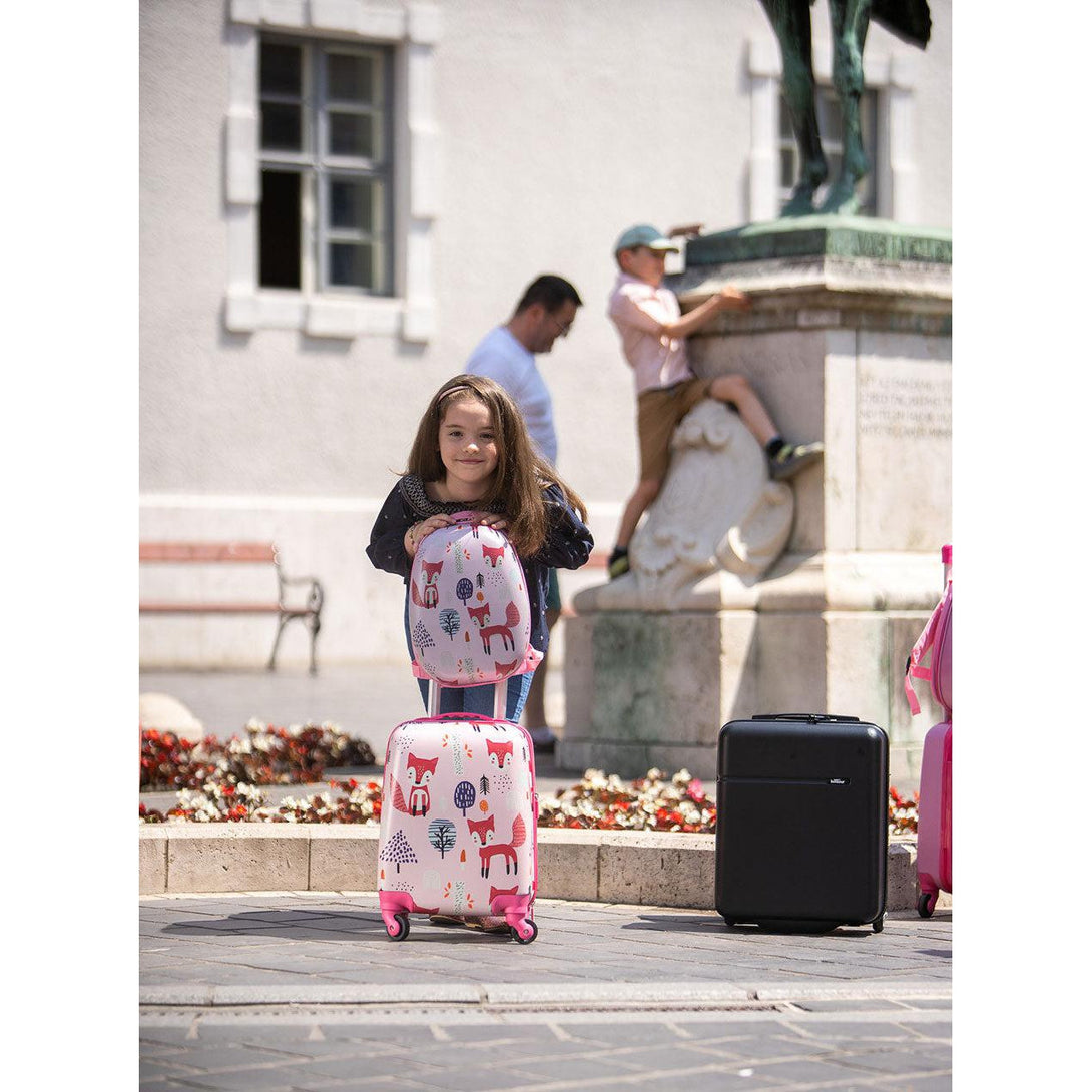 Sada detských kufrov so vzorom Líška (batoh+kufor) | BONTOUR-Vashome.sk