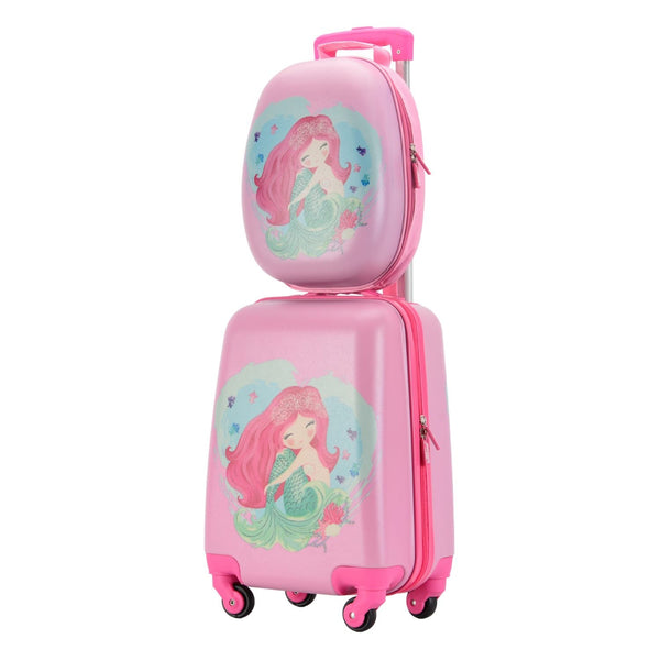 BONTOUR Sada detských kufrov so vzorom Morská panna (batoh+kufor)