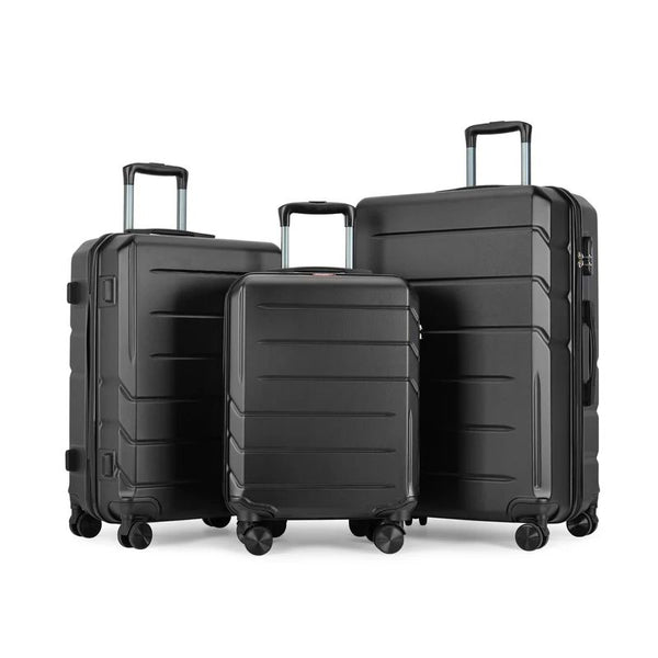 Sada kufrov BONTOUR „Spinner“ na 4 kolieskach, 3 ks, čierna-Vashome.sk