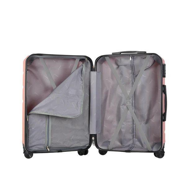 Sada kufrov BONTOUR „Spinner“ na 4 kolieskach, 3 ks, rose gold-Vashome.sk