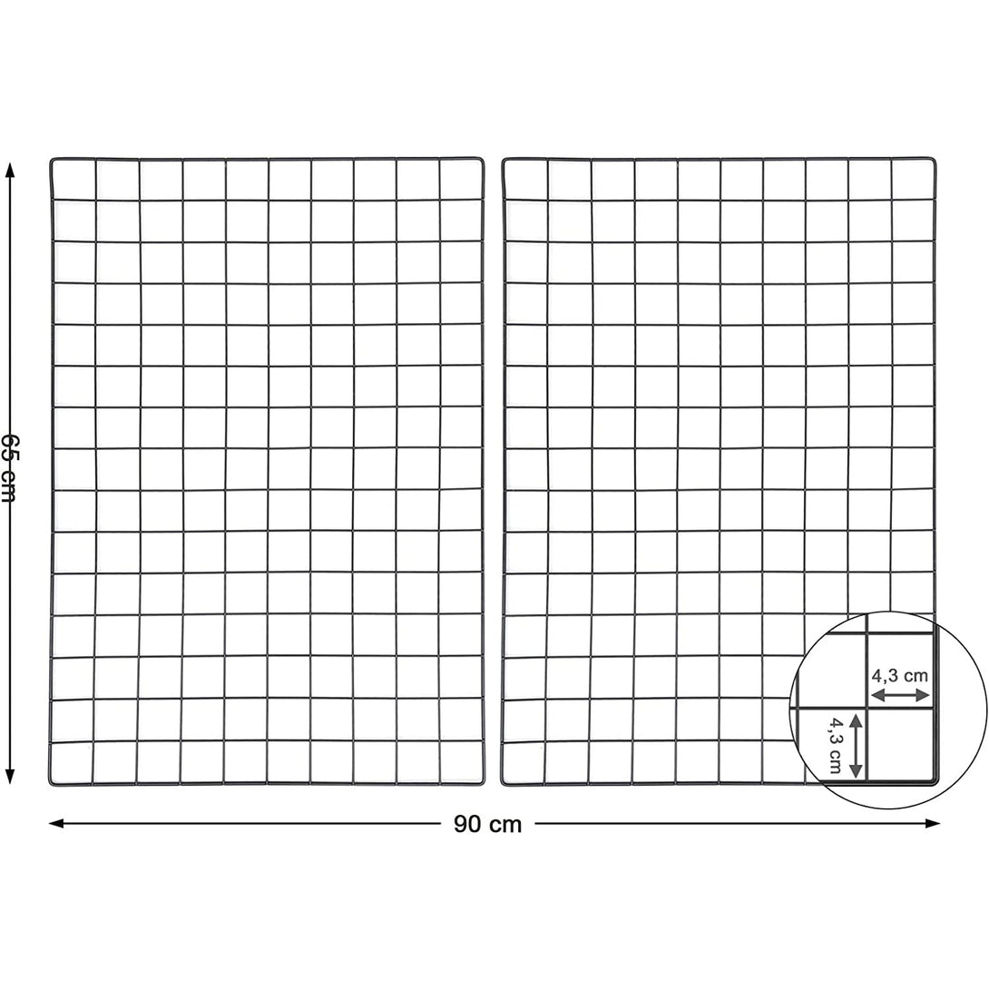 Sieťové panely, sada 2 ks, nástenný dekorácia na fotografie, čierny | SONGMICS-Vashome.sk
