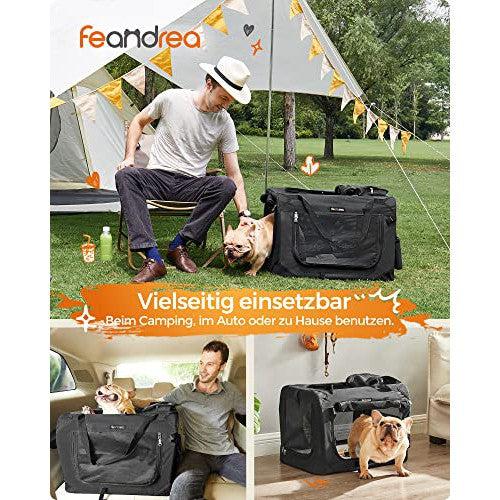 Kutyahordozó, Összecsukható, szövetből készült kisállathordozó, S, fekete-Vashome.sk