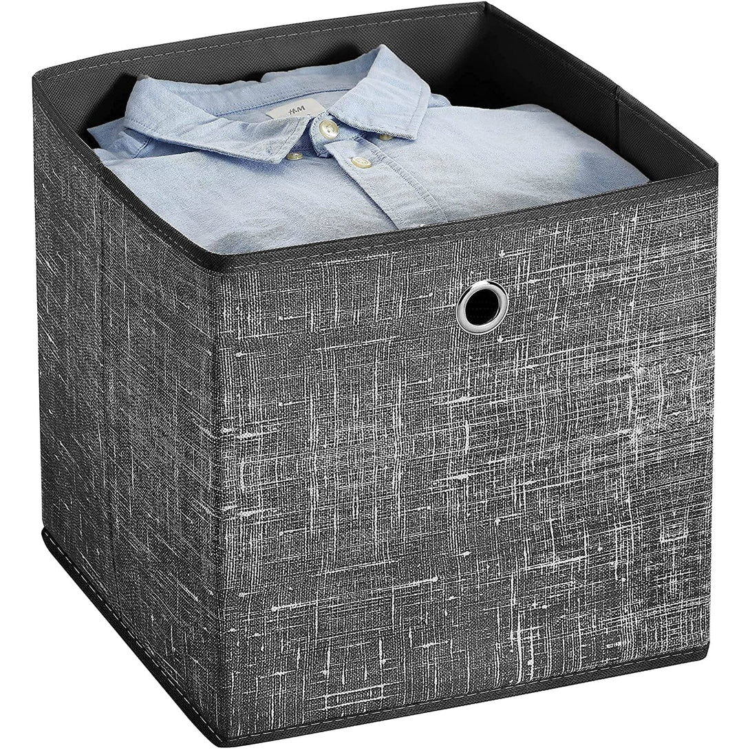 Skladacie úložné boxy, 6 ks, čierne-Vashome.sk