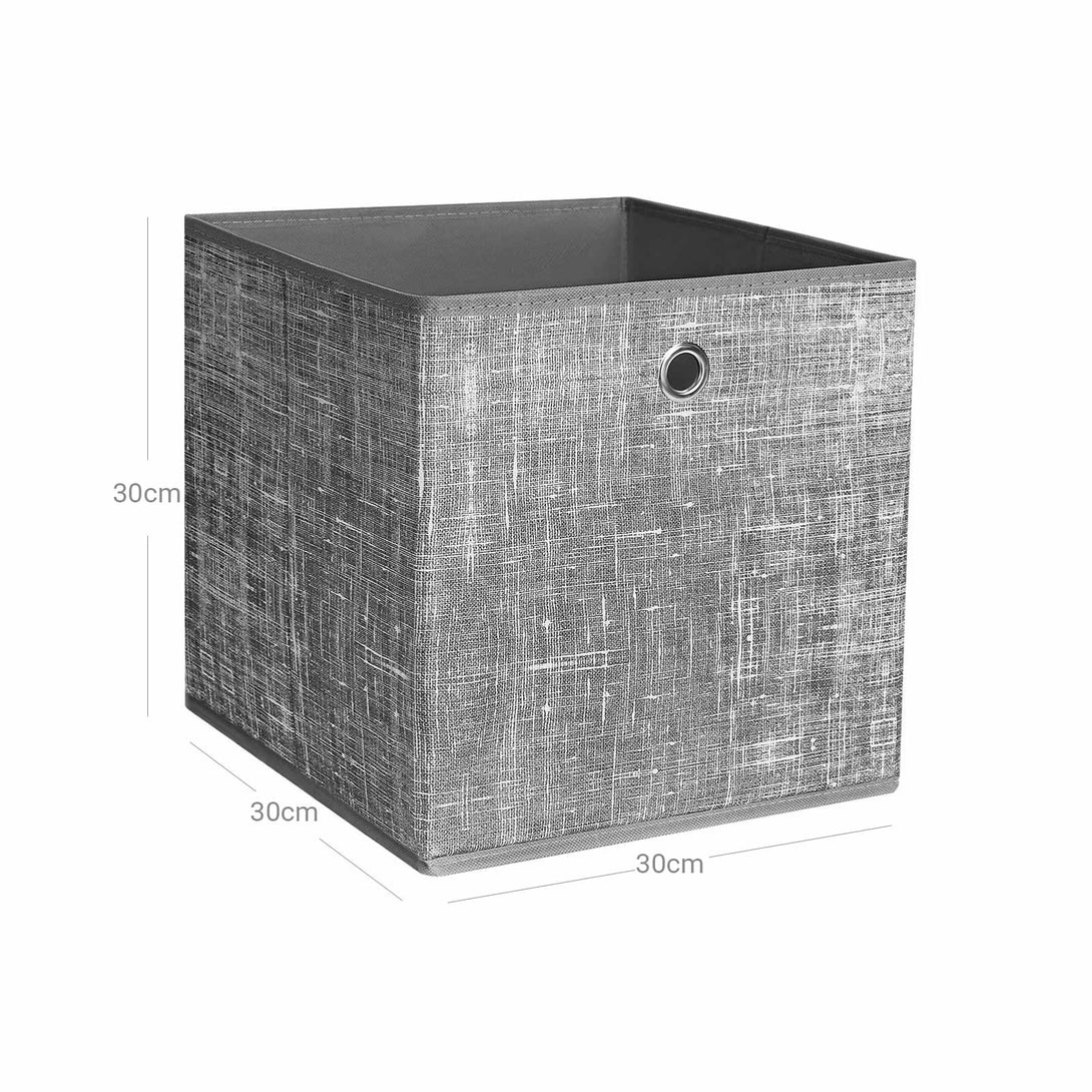 Skladacie úložné boxy, 30 x 30 x 30 cm, 6 ks, sivé-Vashome.sk