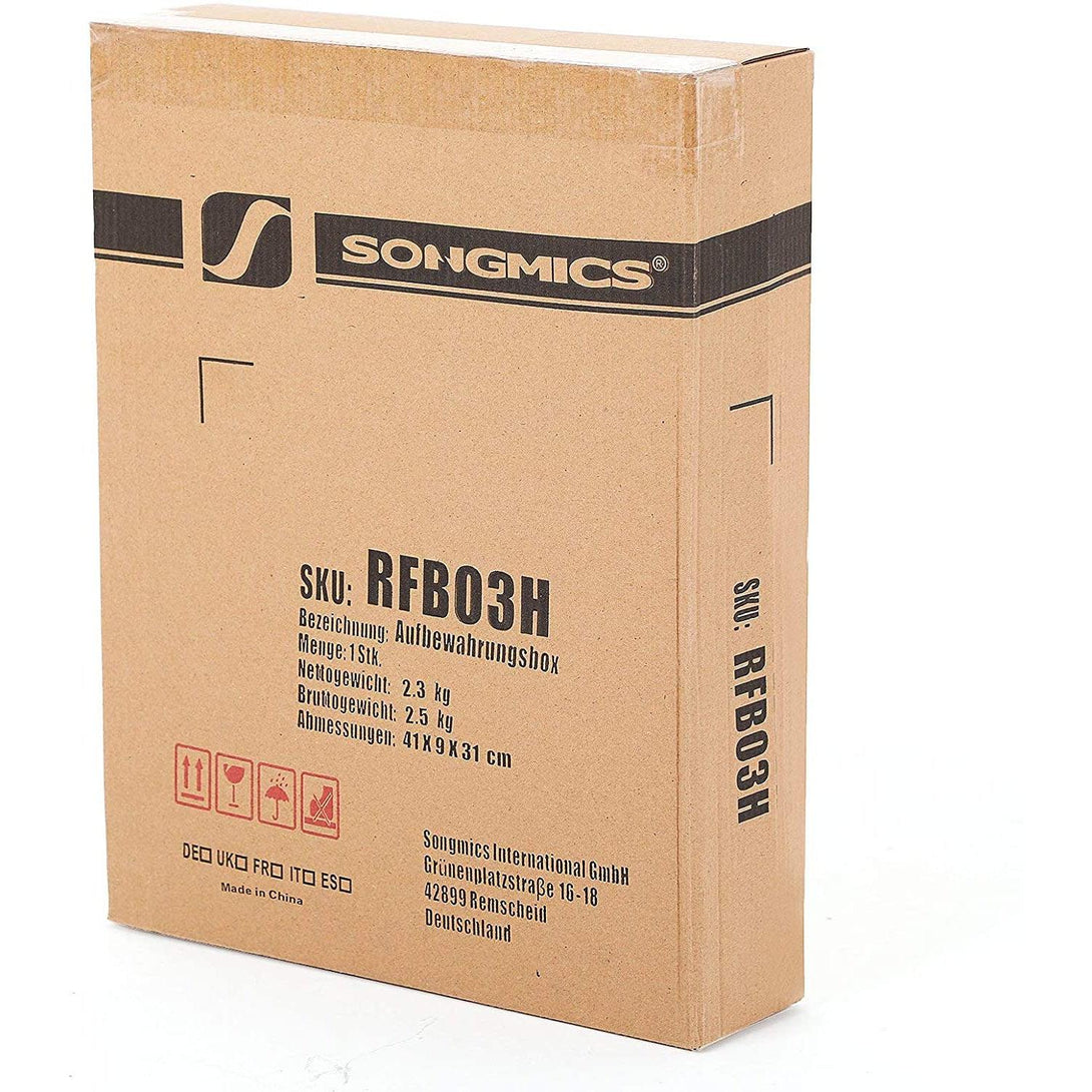 Skladací úložný box so štítkami 40 x 25 x 30 cm, čierny-Vashome.sk