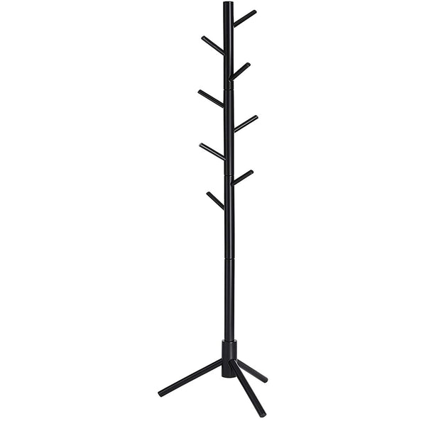 VASAGLE Stojací vešiak v tvare stromu s 8 háčikmi, 3 možnosti výšky, čierny-Vashome.sk