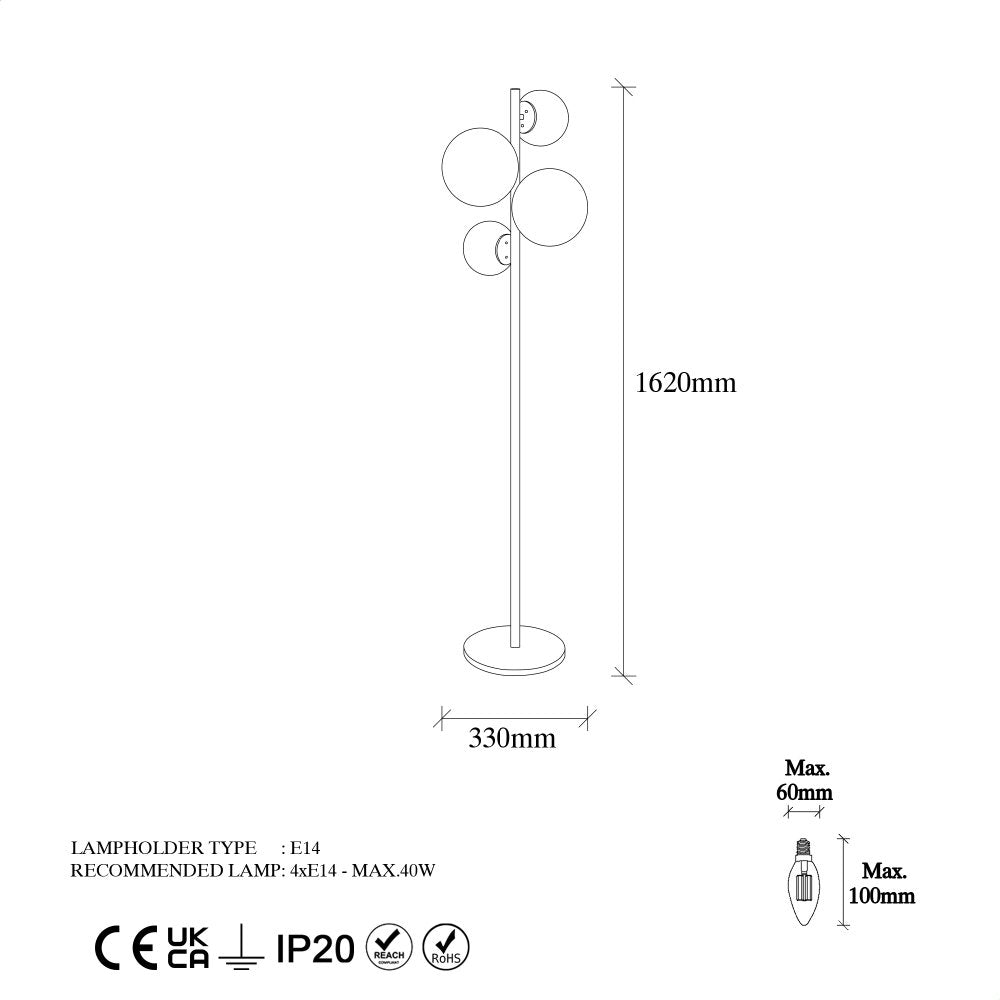 Stojacia lampa, Fazli - 10523-Vashome.sk