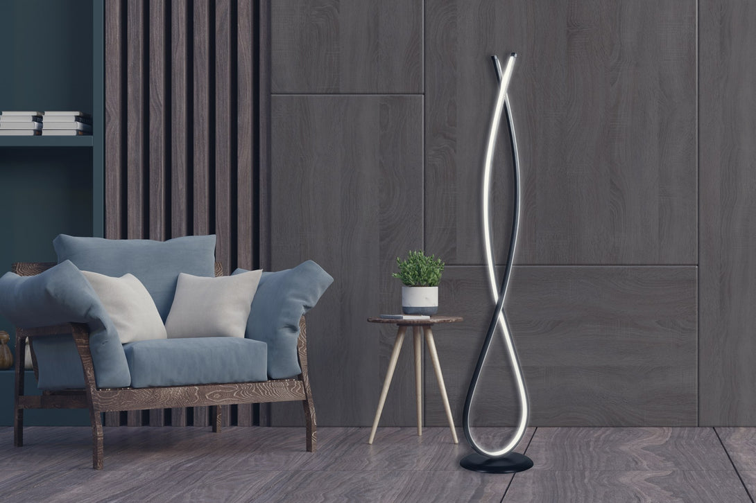 Stojacia lampa, Infinity Black - Multicolor-Vashome.sk