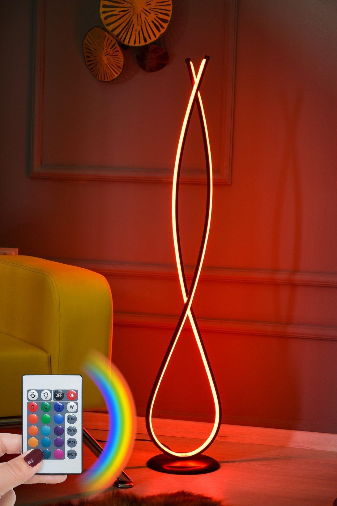 Stojacia lampa, Infinity Black - Multicolor-Vashome.sk