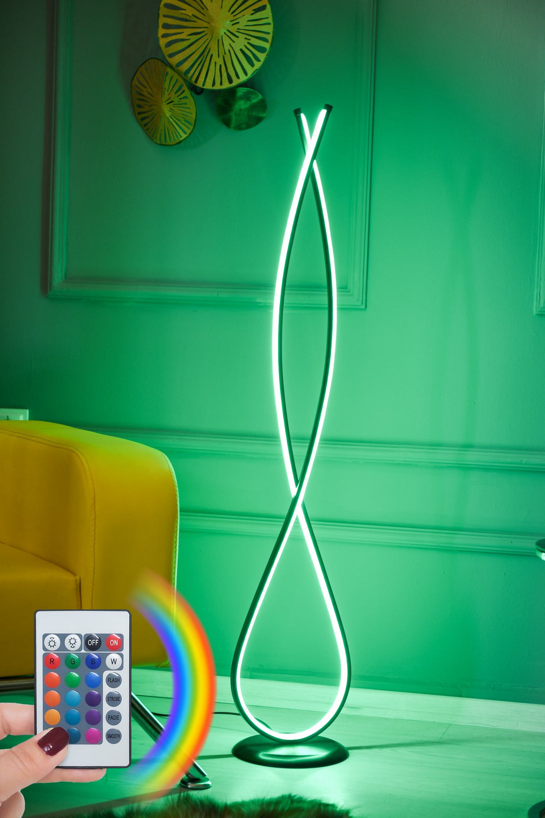Stojacia lampa, Infinity Black - Multicolor-Vashome.sk