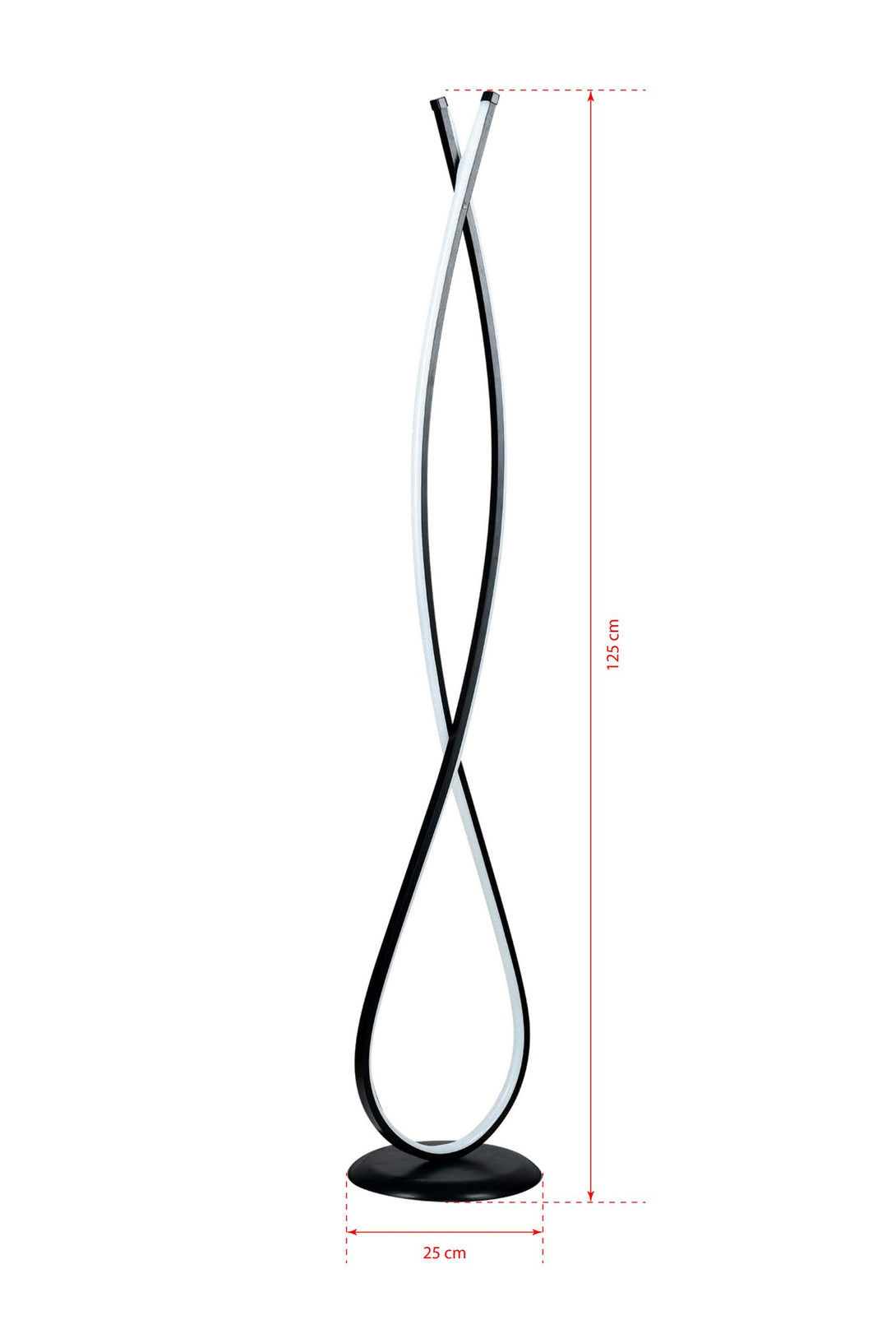 Stojacia lampa, Infinity Black - Multicolor-Vashome.sk
