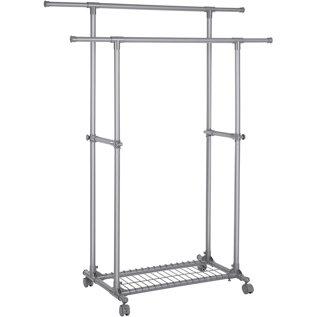 Stojan na oblečenie, s 2 výsuvnými tyčami, 87 - 150 cm-Vashome.sk