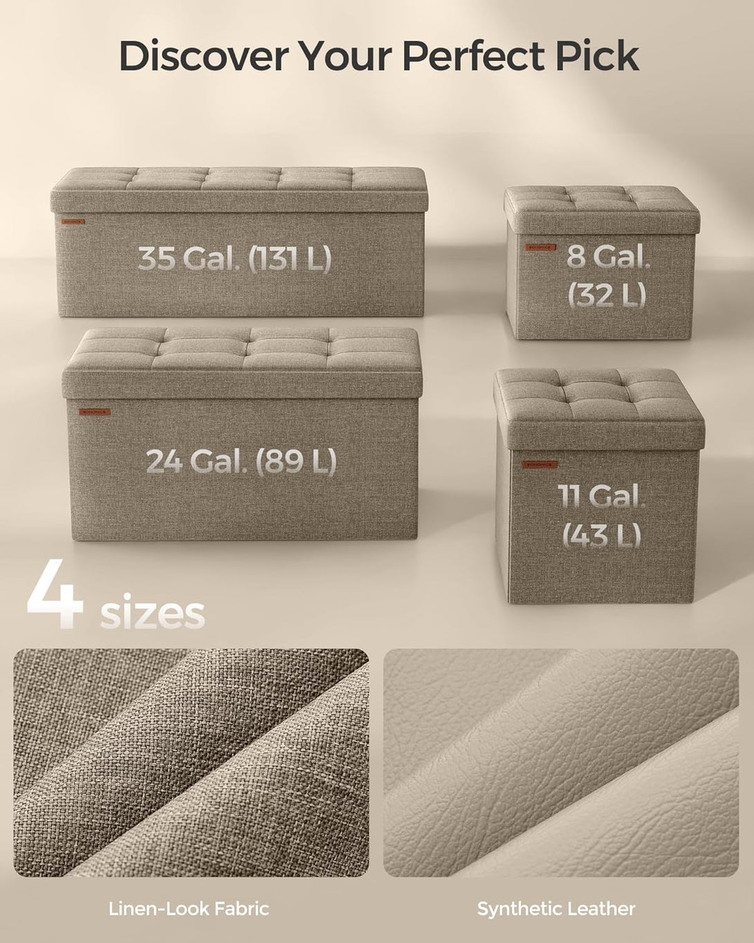 Tárolós ülőke, összecsukható pad, 38 × 110 × 38 cm, tevebarna színben-Vashome.sk