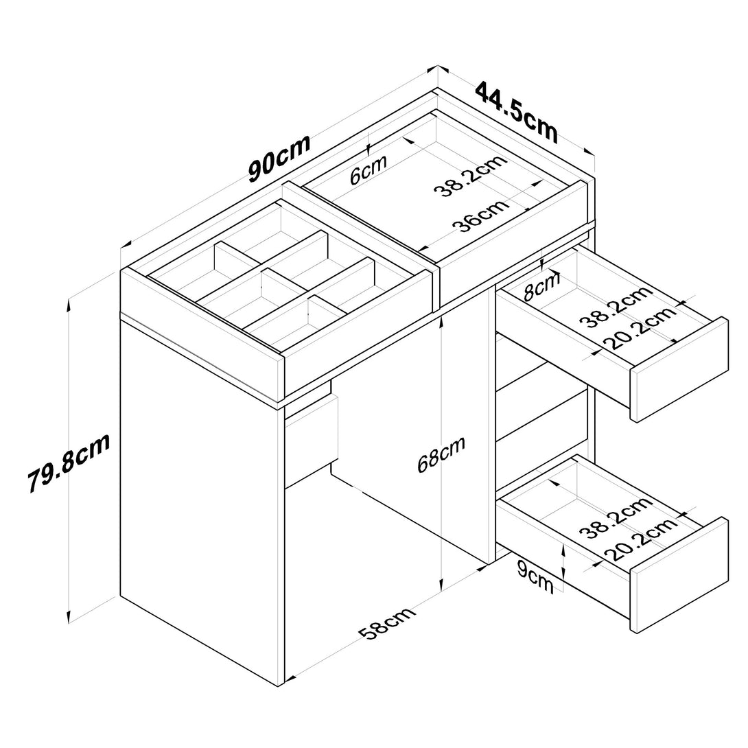 Fésülködő asztal BJ107 - 2625-Vashome.sk