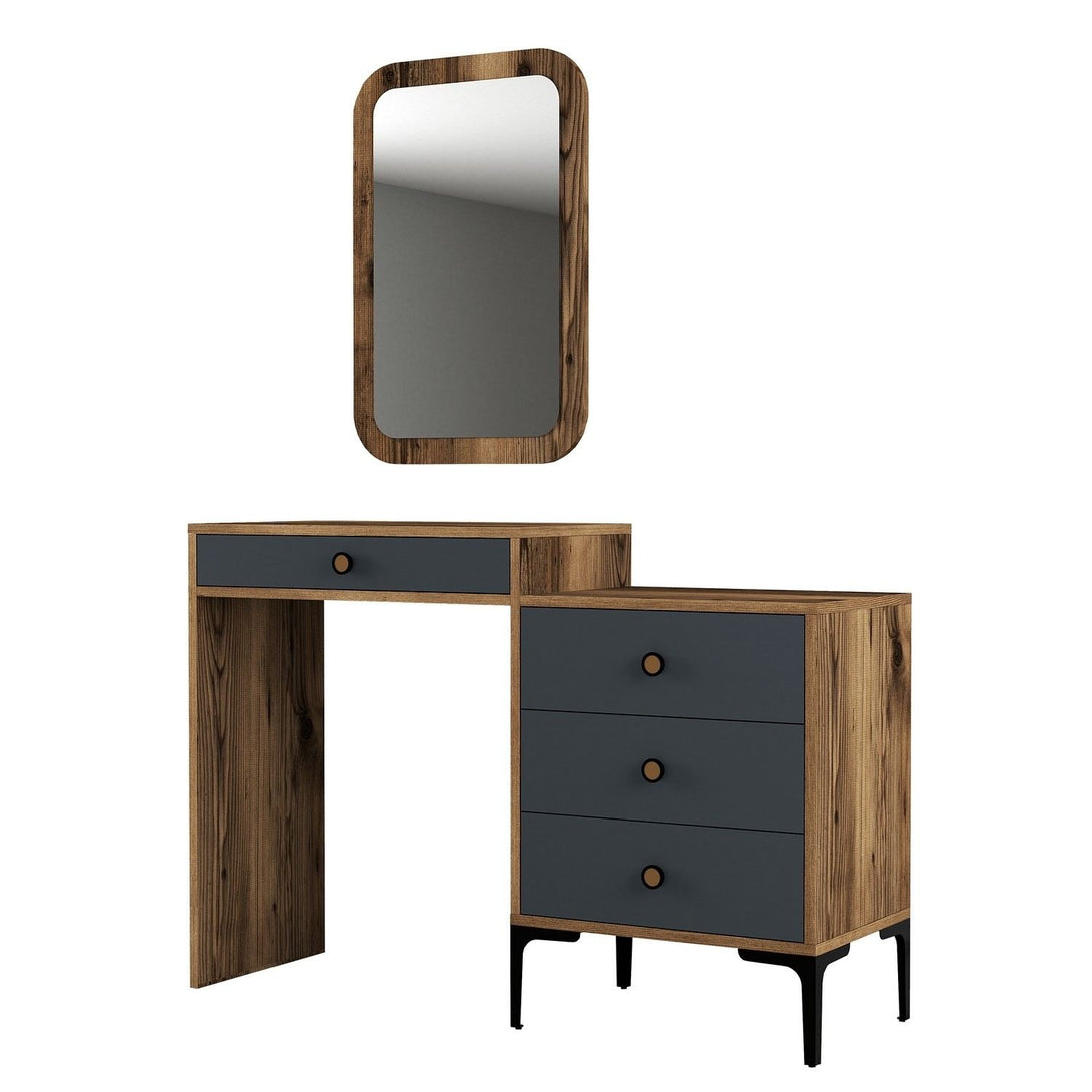 Fésülködő asztal Lizbon 543 - Walnut, Anthracite-Vashome.sk
