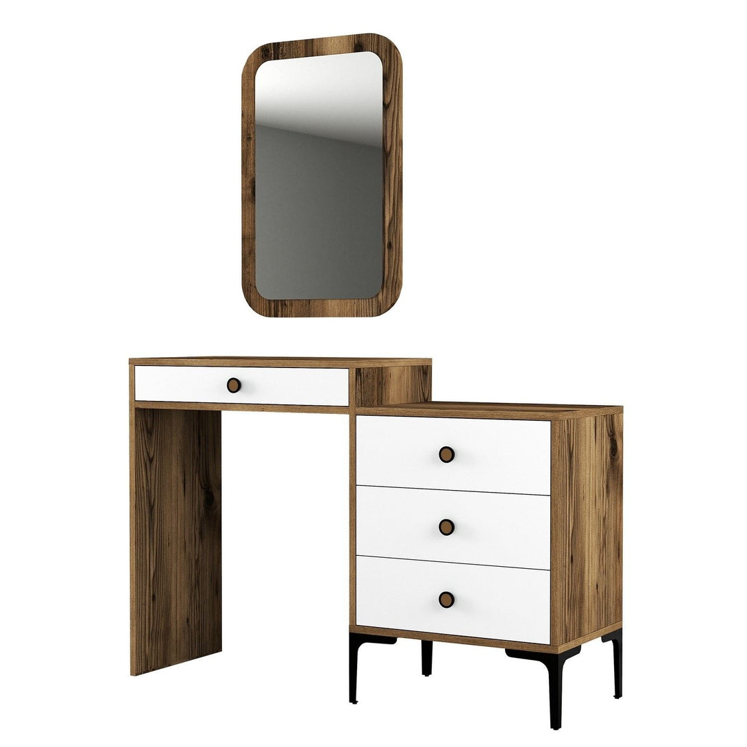 Fésülködő asztal Lizbon 544 - Walnut, White-Vashome.sk