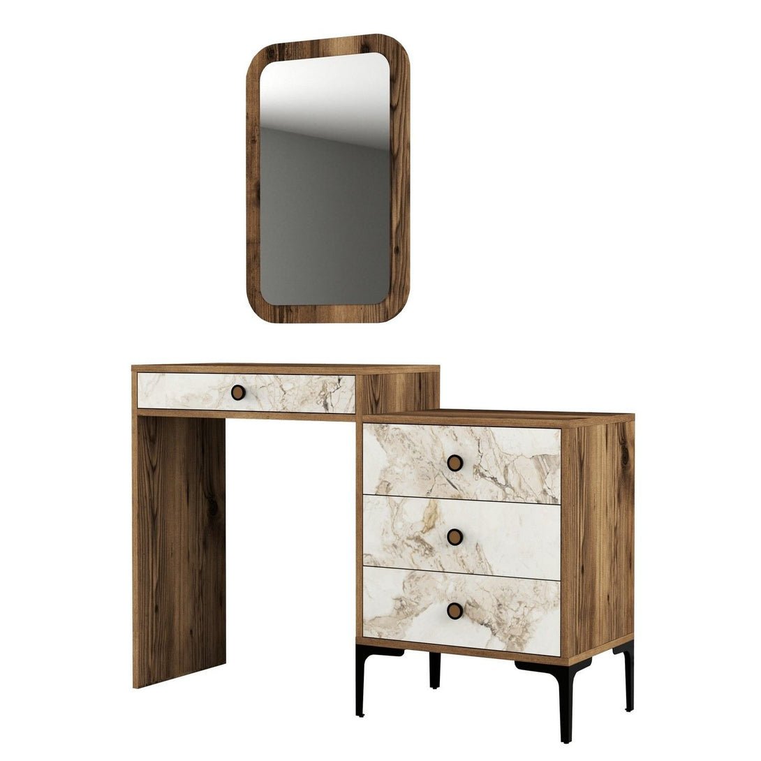 Fésülködő asztal Lizbon 545 - Walnut, White-Vashome.sk