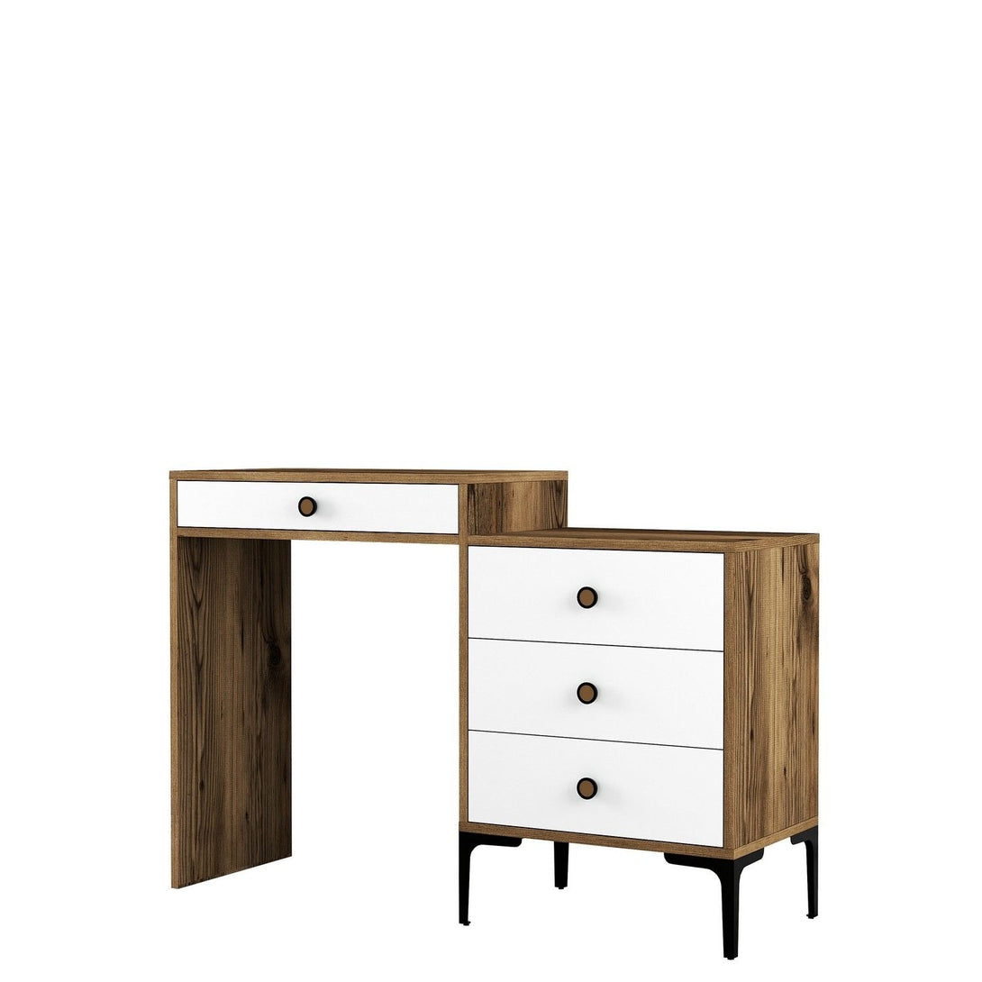 Fésülködő asztal Lizbon 551 - Walnut, White-Vashome.sk