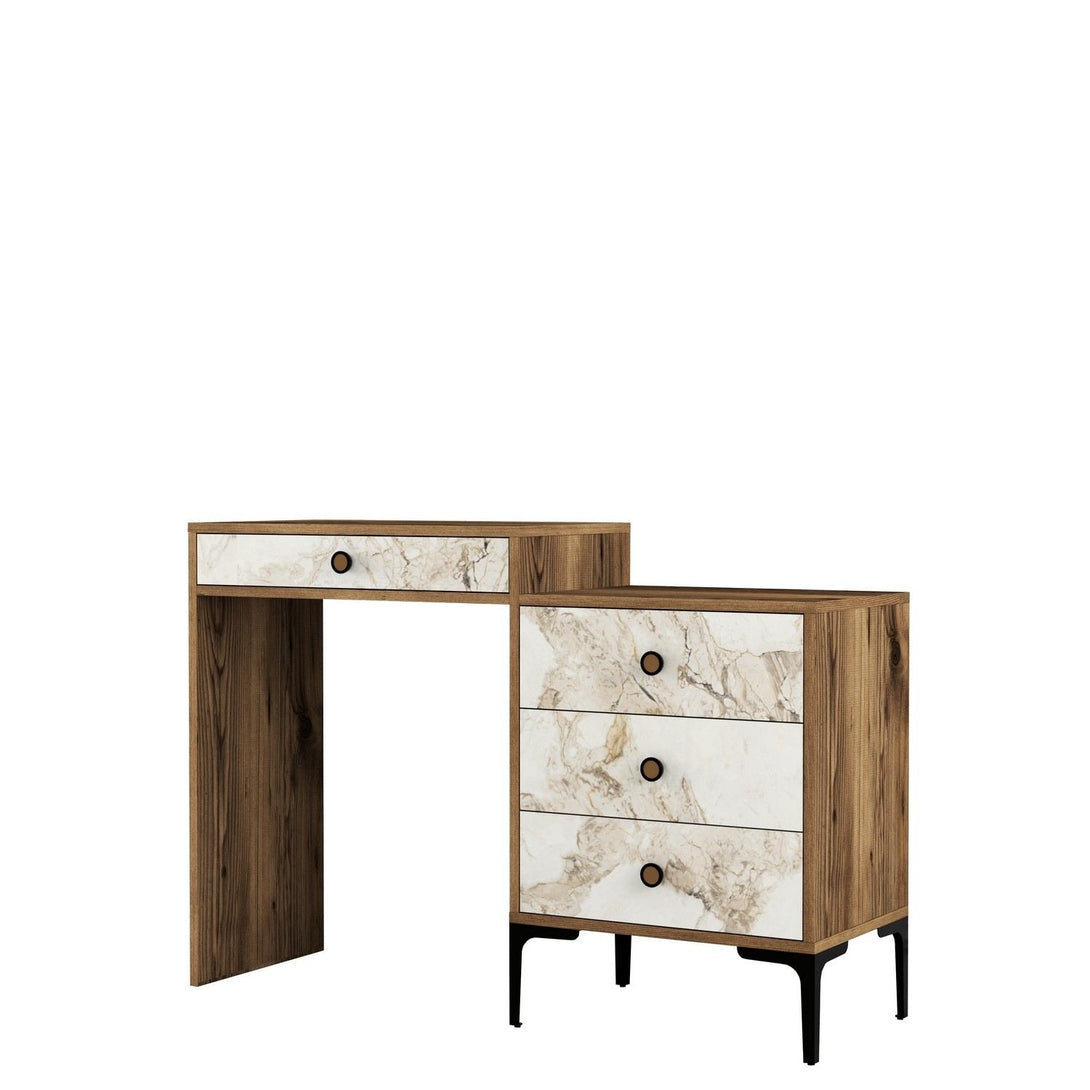 Fésülködő asztal Lizbon 552 - Walnut, White-Vashome.sk