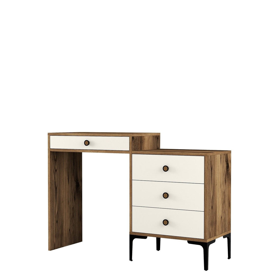 Fésülködő asztal Lizbon 554 - Walnut, Cream-Vashome.sk