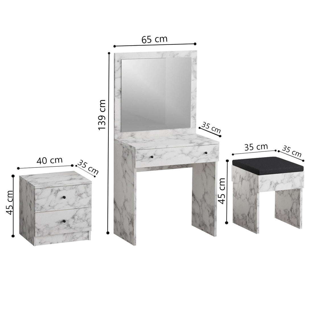 Fésülködő asztal Nice - Carrara Marble-Vashome.sk