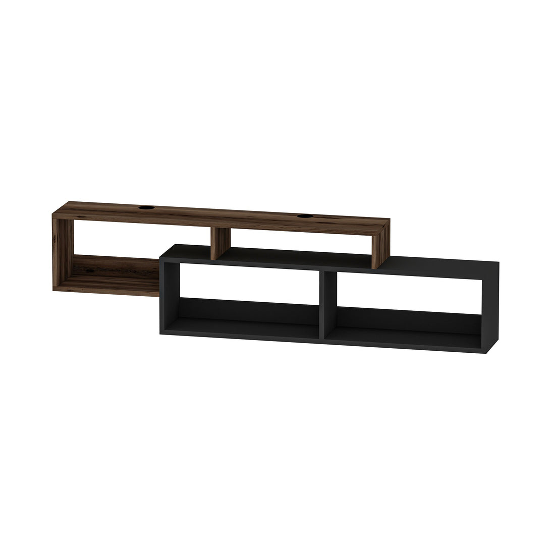 TV szekrény Atlantis - Light Walnut, Anthracite-Vashome.sk