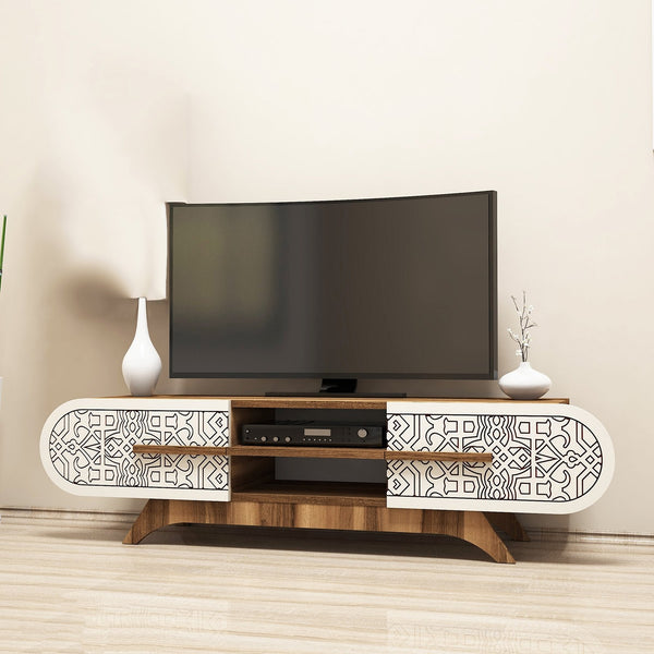 TV szekrény Defne - Walnut Cream-Vashome.sk