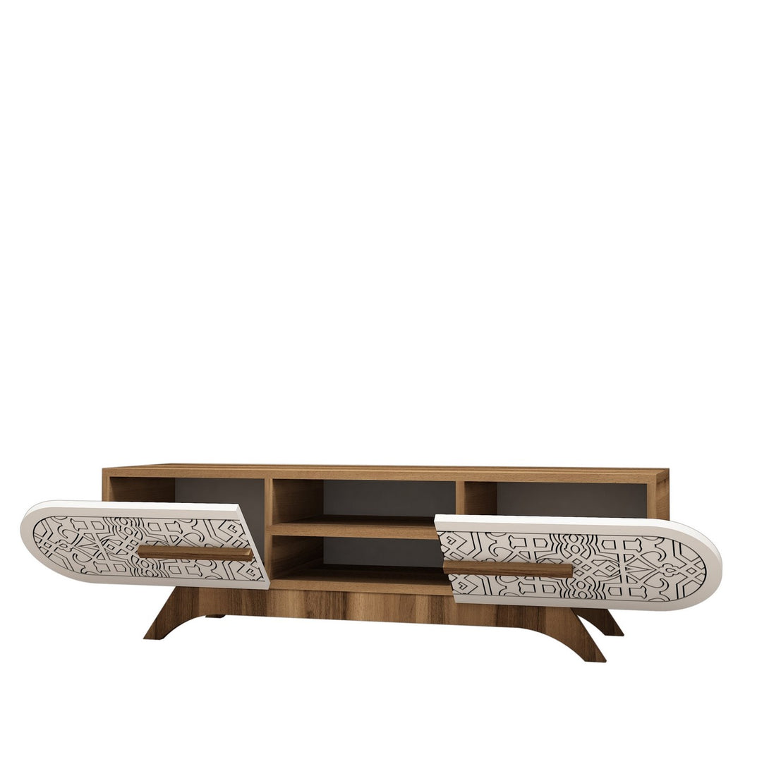 TV szekrény Defne - Walnut White-Vashome.sk
